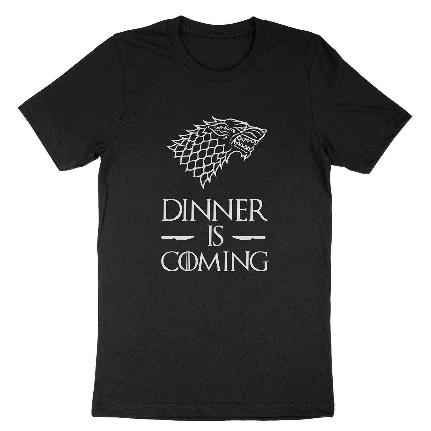Game of Thrones Inspired 'Dinner is Coming' Wolf Graphic Unisex T-Shirt for Men & Women - Perfect for Cosplay, Conventions and GOT Fans