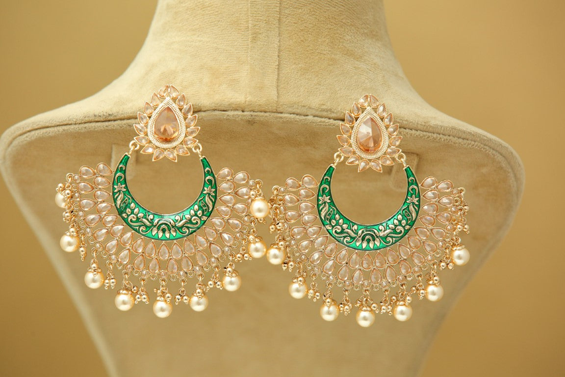Brianna Elegant Dangle Earrings for Women - Gold Plated Hoop Earrings for Party, Wedding & Everyday Wear