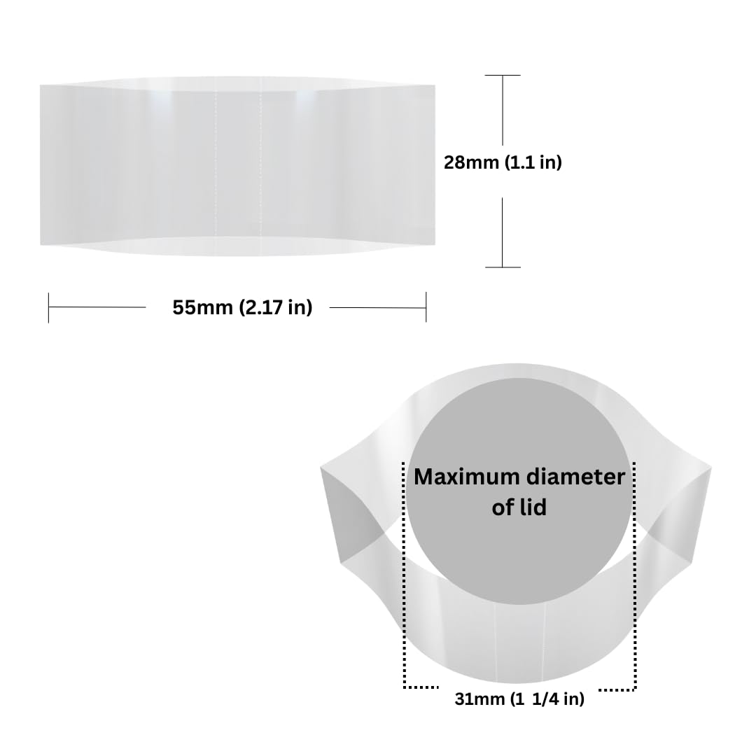 55 x 28mm Clear Perforated Shrink Bands for Bottles - Fits 1