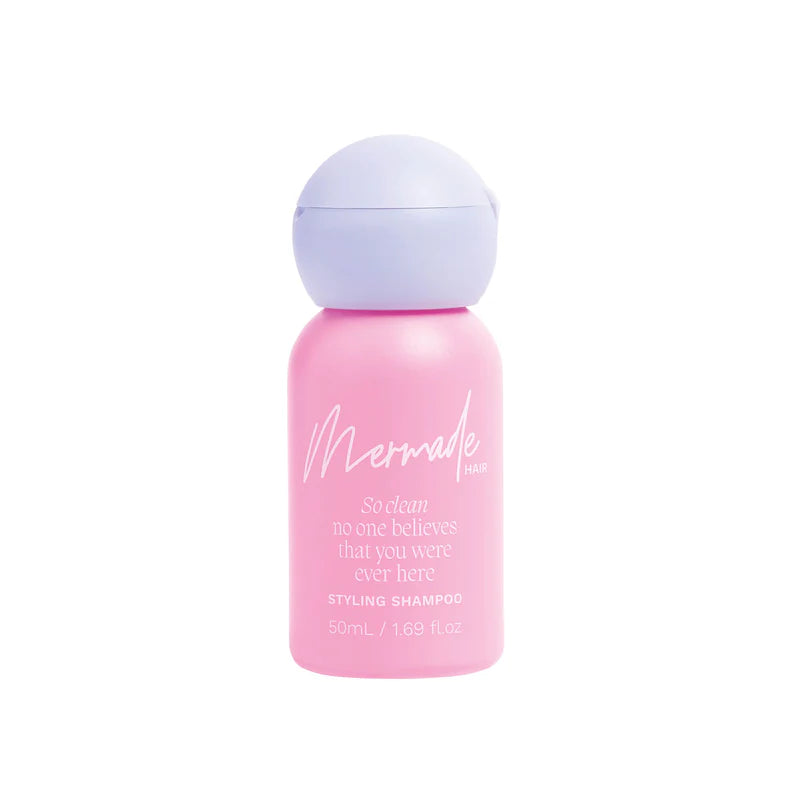 Mermade Hair Mini Styling Shampoo 50ml - Travel Size Volumizing Shampoo for Fine Hair - Perfect for Gym, Travel & On-the-Go Hair Care