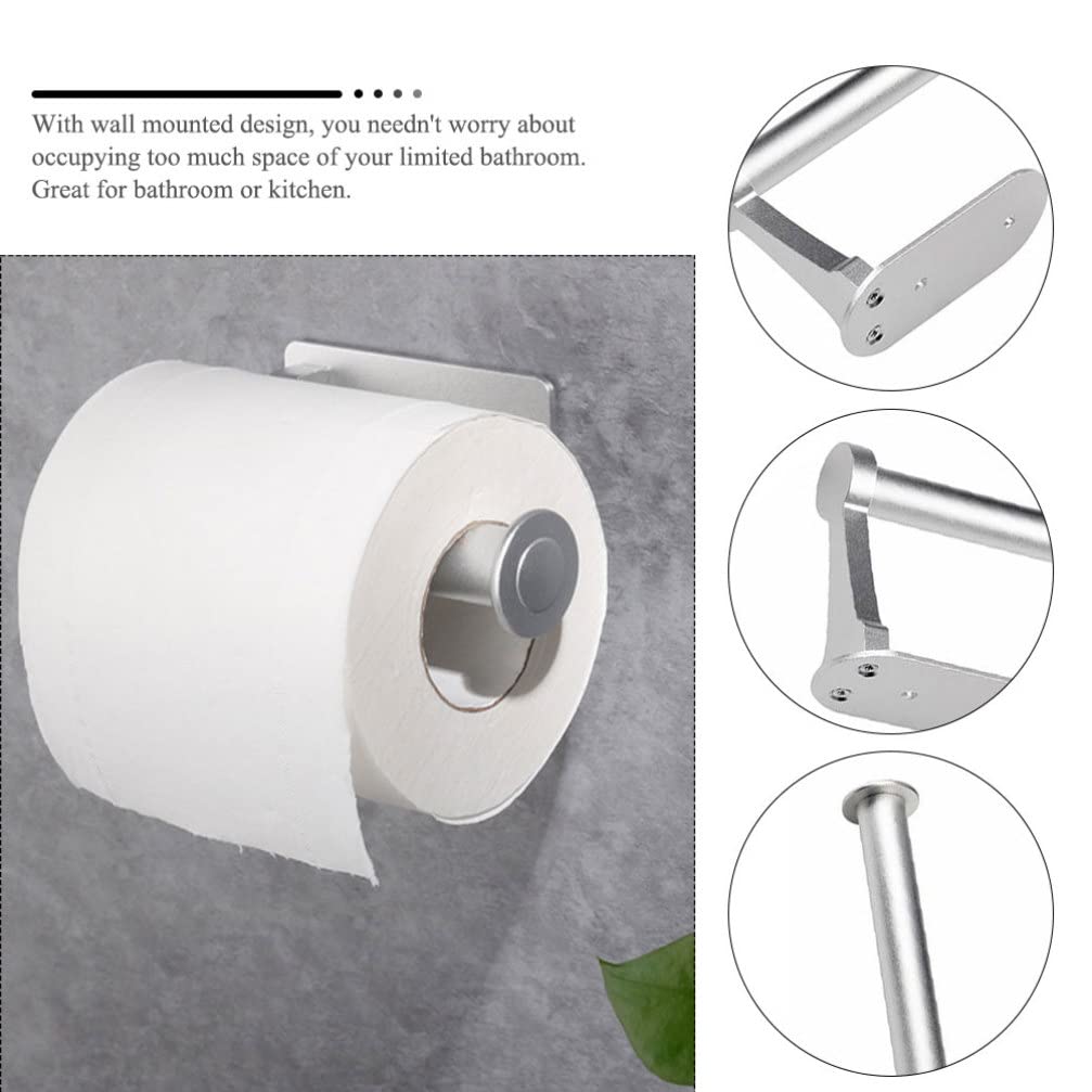 Wall Mounted Toilet Paper Holder - Under Cabinet Roll Dispenser, Aluminum Bathroom Tissue Holder for Space Saving & Stylish Decor - Perfect for Small Bathrooms, RVs & Apartments
