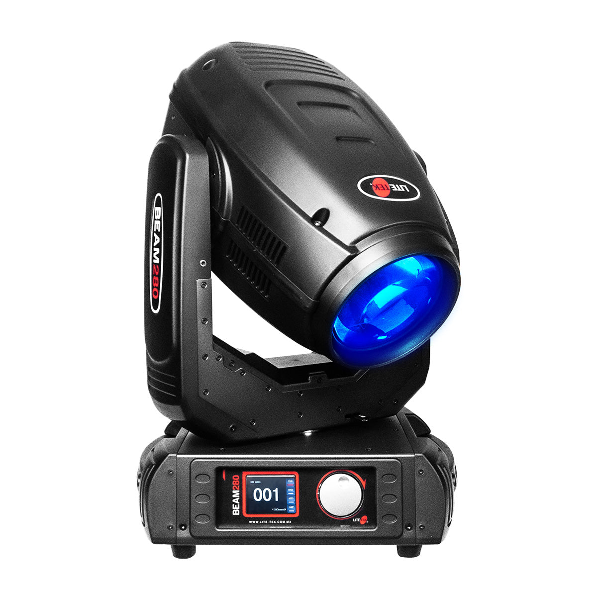 Lite Tek BEAM 280 Professional Moving Beam Light - 2 Pack with Durable Flight Case for DJ Events, Stage Performances & Nightclubs