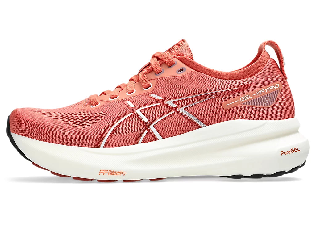 ASICS Women's GEL-KAYANO 31 Running Shoes - Desert Red/White - Stability & Cushion for Road Running, Jogging, Gym Workouts