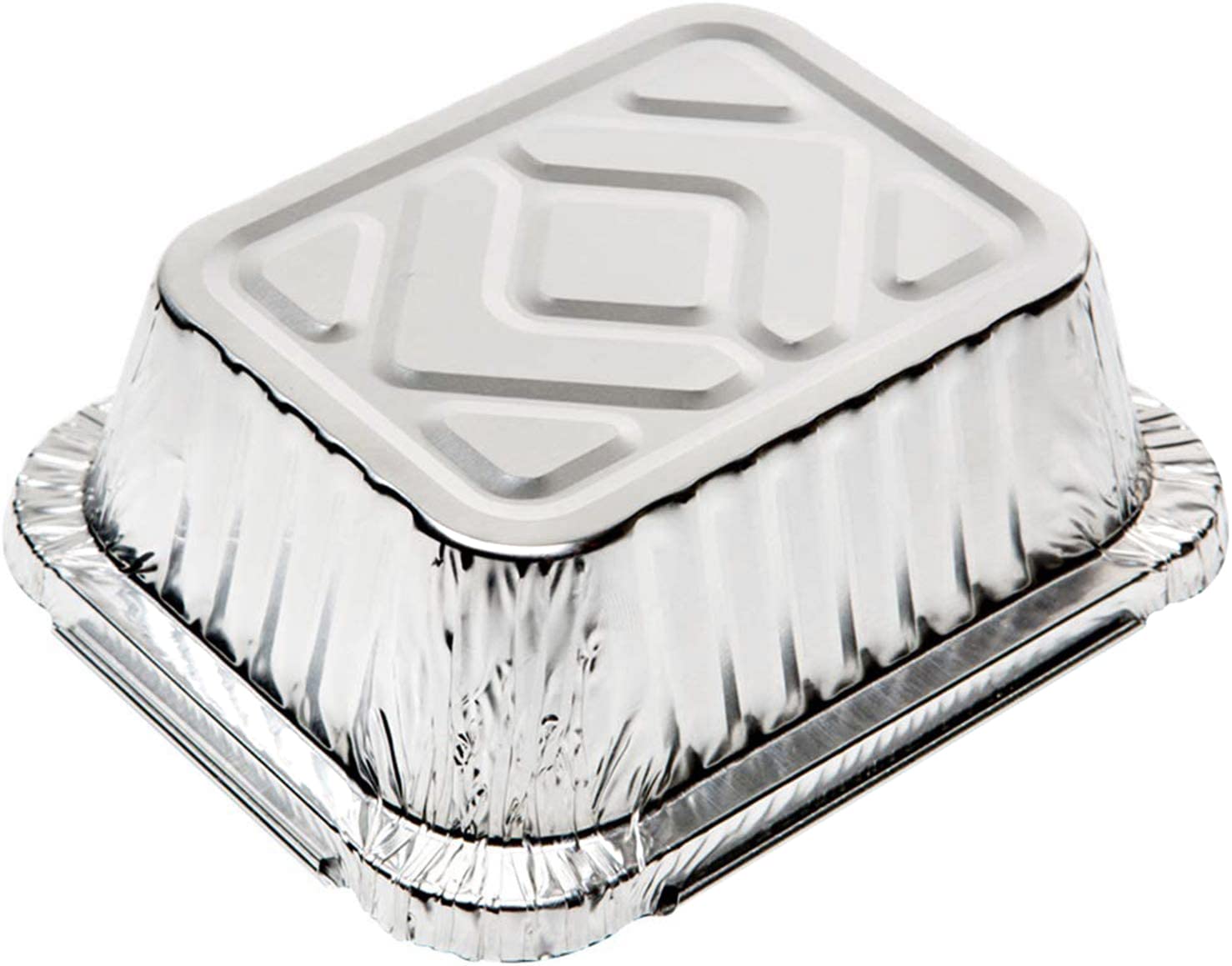 Tiger Chef Aluminum Foil Pans - 40 Pack 1 Lb Disposable Freezer & Oven Safe Containers with Board Lids for Takeout, Baking, Cooking, Food Storage & Freezing | Perfect for Meal Prep, Leftovers & Party Serving