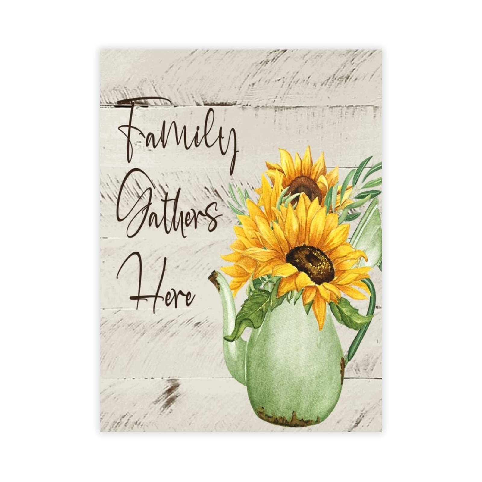Watercolor Floral in Mason Jar Framed Canvas Wall Art - 12x16 Inch Inspirational Flower Painting for Patio, Bathroom & Living Room Decor - Perfect Gift for Family Gatherings & Home Interior Design