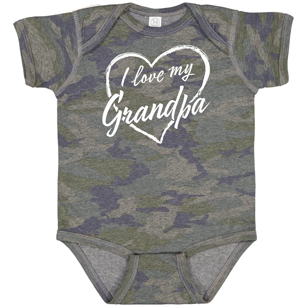 I Love My Grandpa White Chalk Heart Baby Bodysuit - Cute Grandparents Day Outfit for Infants & Toddlers - Perfect for Family Photos & Special Occasions