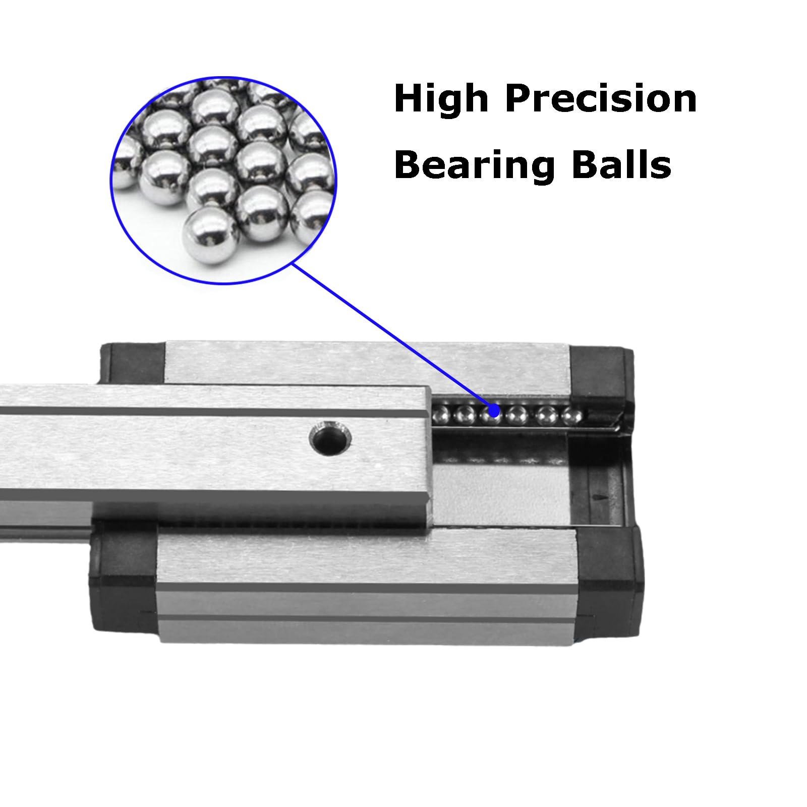 MGN9H Linear Rail Guide 400mm - Miniature Linear Sliding Guideway with Carriage Block for CNC Machines, 3D Printers | High Precision Motion Control for DIY Projects, Robotics & Automation Systems