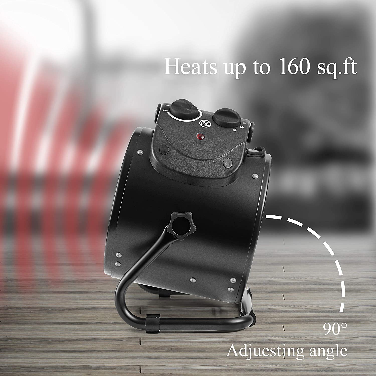 Portable Electric Heater Fan with Overheat Protection - Fast Heating Space Heater for Greenhouse, Grow Tent, Workplace & Home Office - Ideal for Indoor Winter Use & Small Spaces