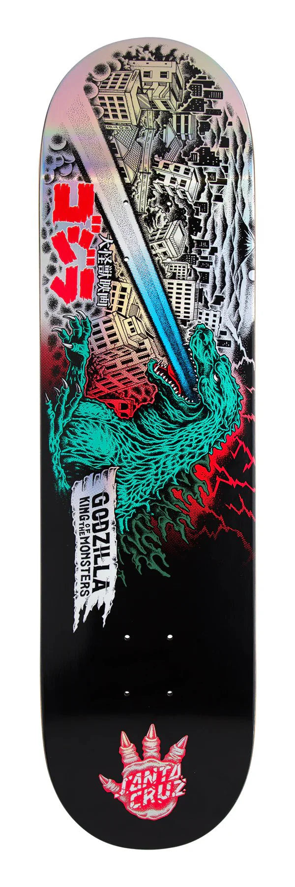 Santa Cruz Godzilla O'Brien Reaper Skateboard Deck 8.25 Inch - Perfect for Street Skating, Park Tricks & Skateboard Enthusiasts