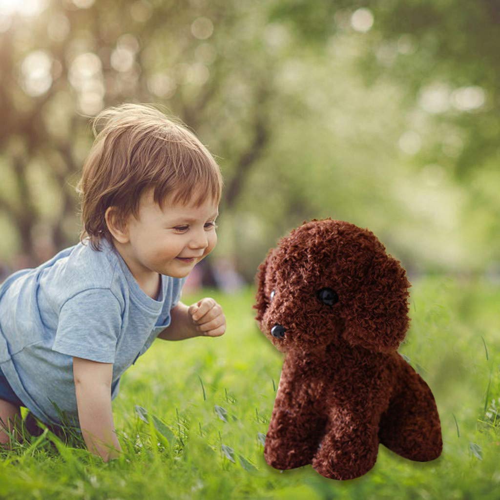 10 Inch Realistic Teddy Dog Plush Toy - Soft Stuffed Animal for Dogs, Large Interactive Chew Toy for Puppies, Perfect Gift for Kids and Pet Lovers - Great for Cuddling, Training, and Playtime