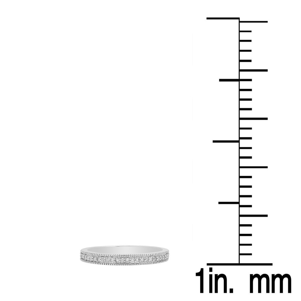 0.15 Cttw 10K Solid Gold Round Diamond Women's Anniversary Wedding Band Stackable Ring - Perfect for Bridal Jewelry, Engagement Gift & Everyday Elegance
