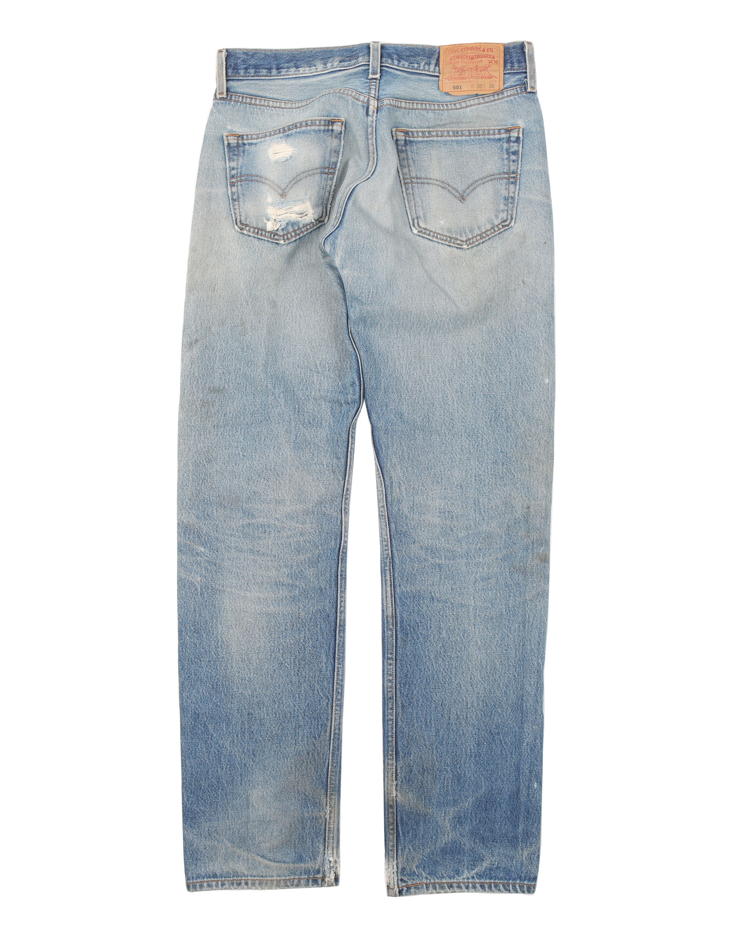 Vintage 1990s Levi's 501 Distressed Denim Jeans - Classic High Waist Straight Leg for Men & Women | Perfect for Retro Fashion, Casual Wear & Street Style Outfits