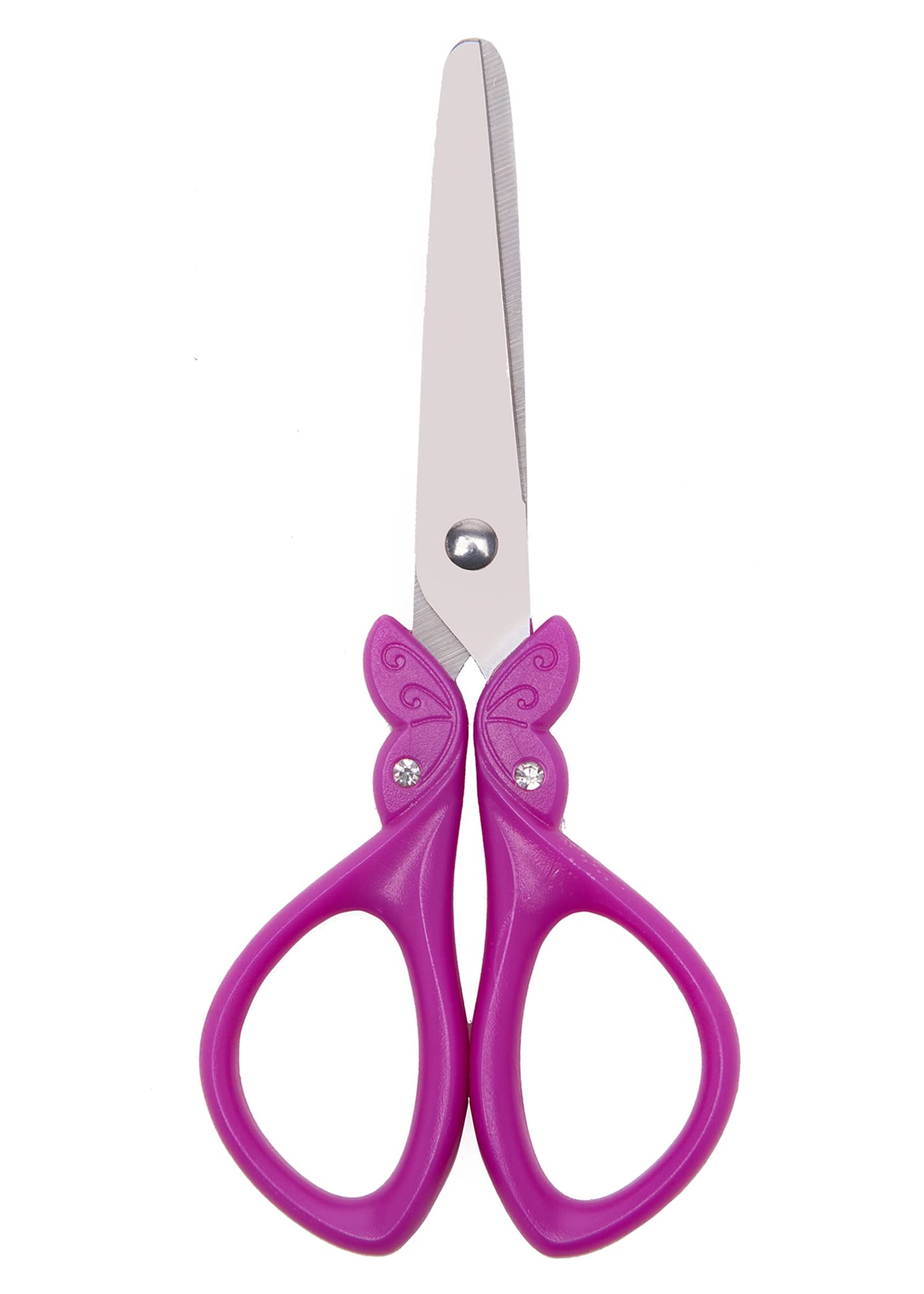 **Kids Safety Scissors for Ages 4-8 - Purple Child-Safe School Scissors for Girls & Boys - Perfect for Arts, Crafts & Classroom Projects**