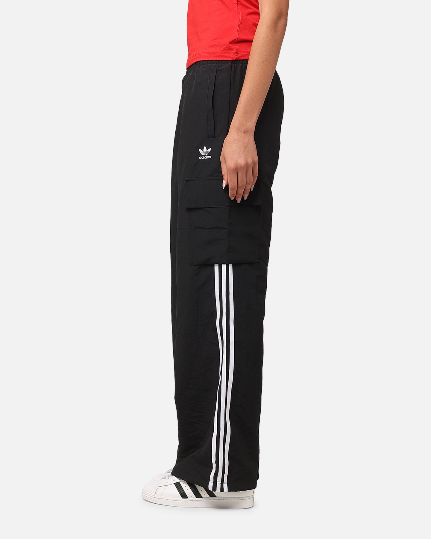Adidas Women's 3 Stripe Cargo Pants - Black | Comfortable & Stylish Casual Pants for Women | Perfect for Workout, Running, Travel & Everyday Wear