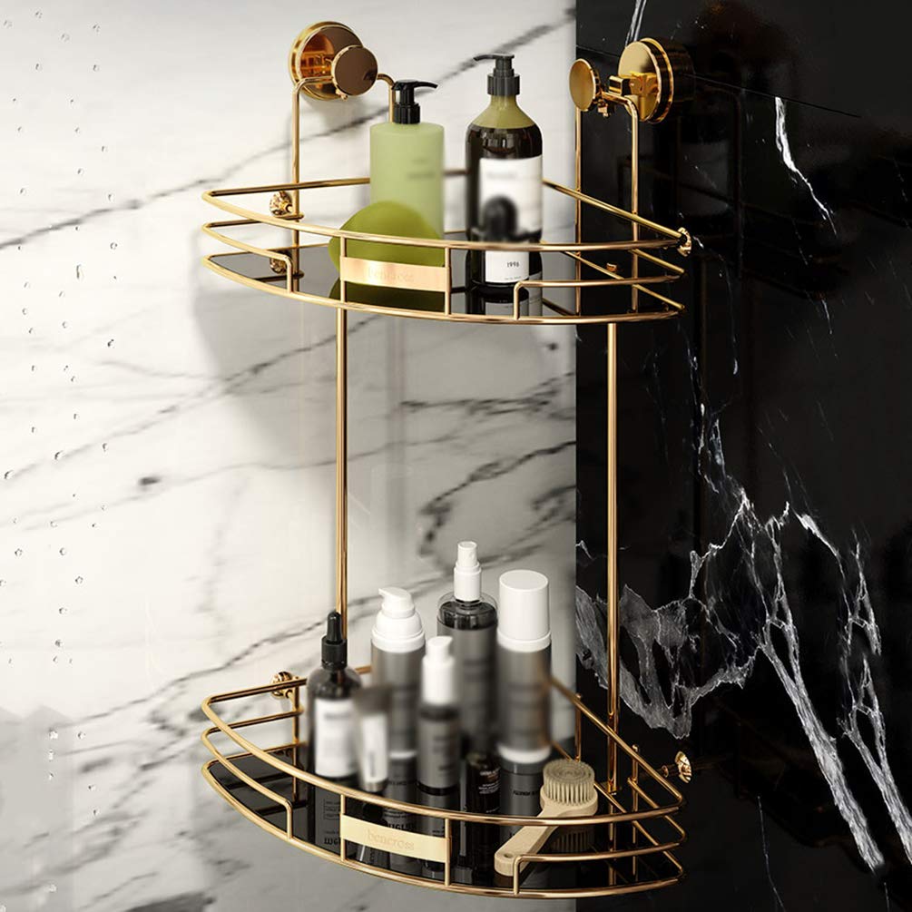 Self-Adhesive Corner Shelves for Bathroom & Kitchen - No Drill Wall Mount Storage Rack, Stainless Steel Shower Organizer - Perfect for Small Spaces, Removable & Rustproof