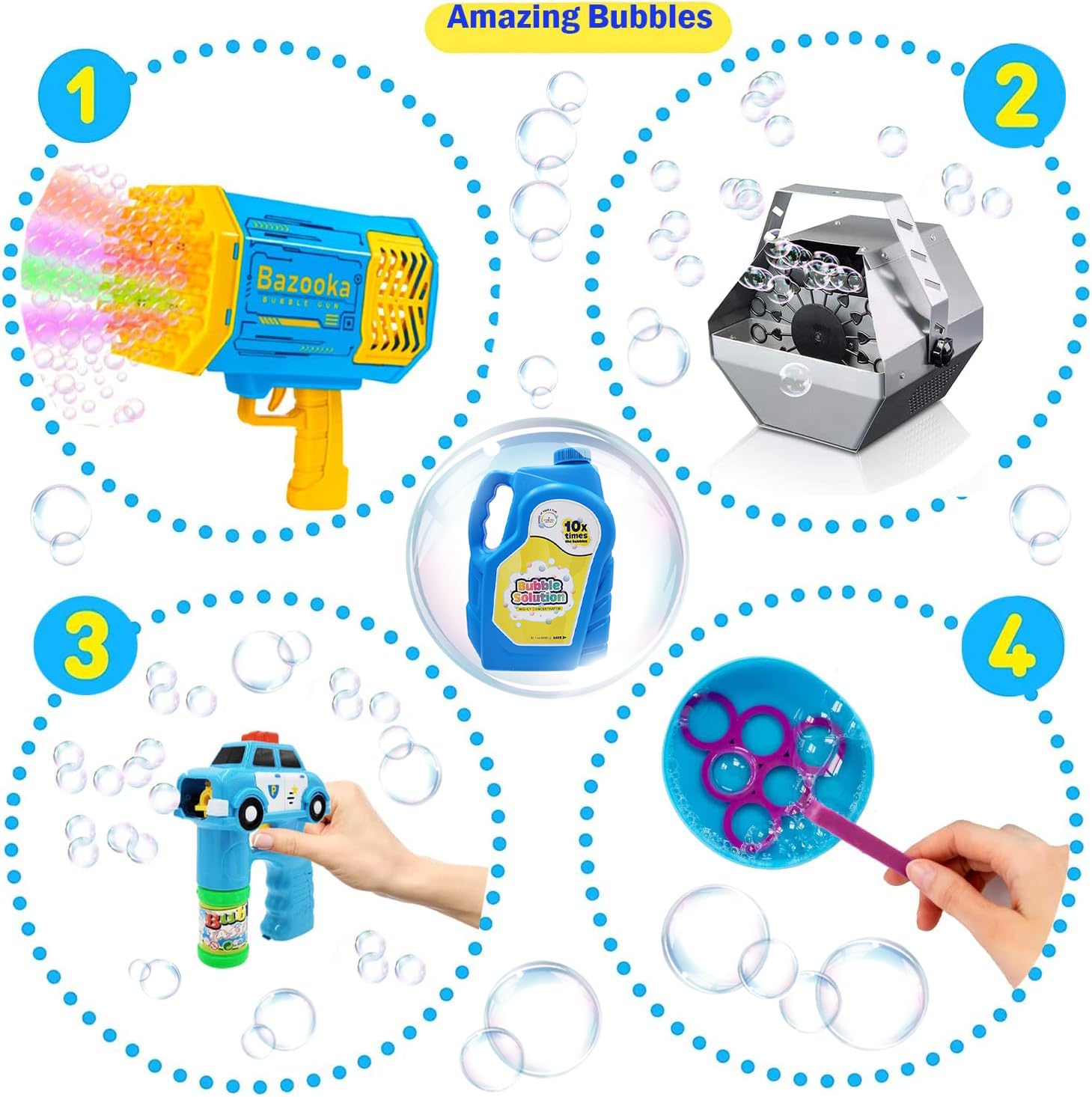Non-Toxic Bubble Solution Refill 32oz - for Bubble Machines & Toys (2-Pack) - Perfect for Parties & Outdoor Play