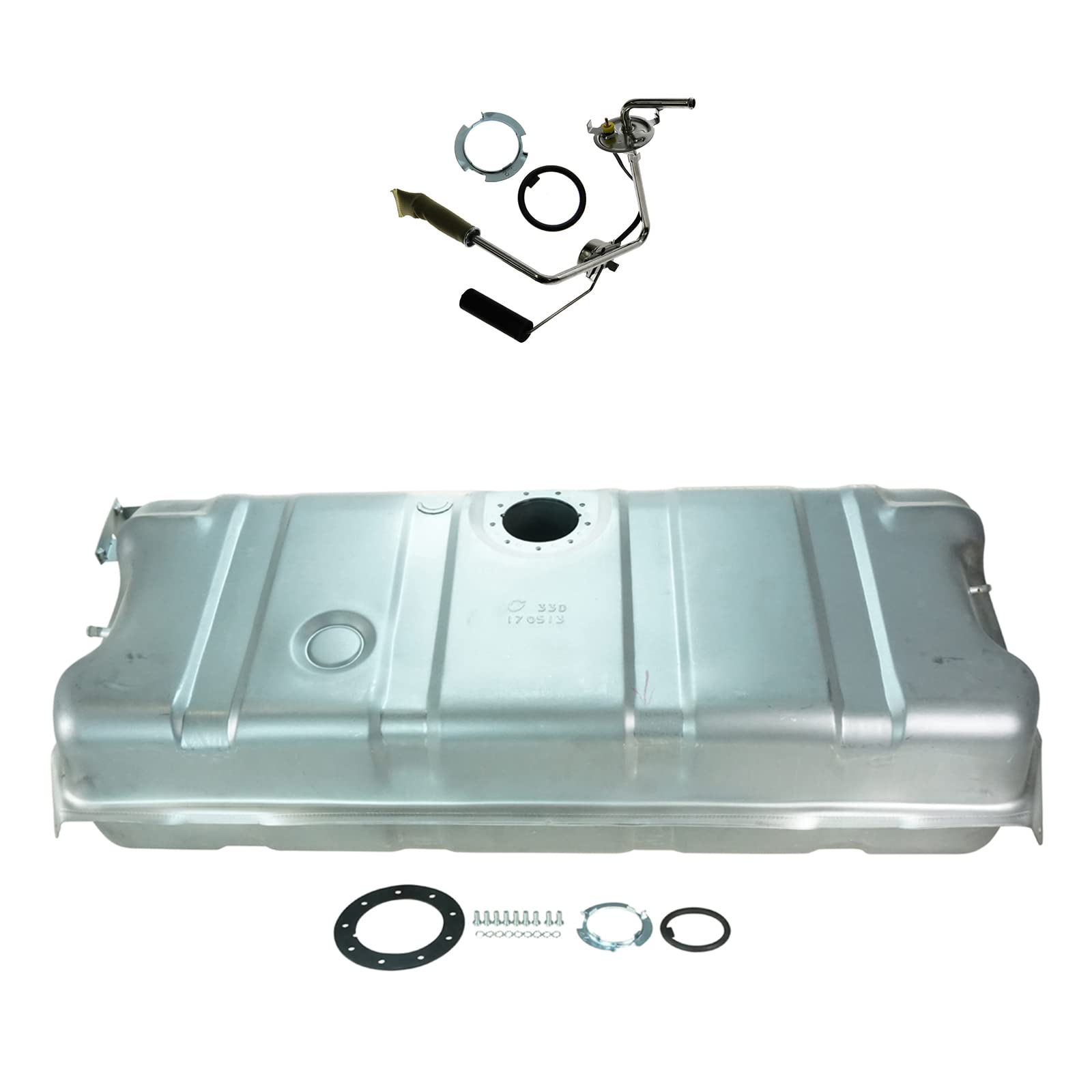 TRQ Fuel Tank Kit with Sending Unit - Compatible with 1970-1974 Chevrolet Corvette - Replacement Gas Tank for Classic Car Restoration & Performance Upgrades