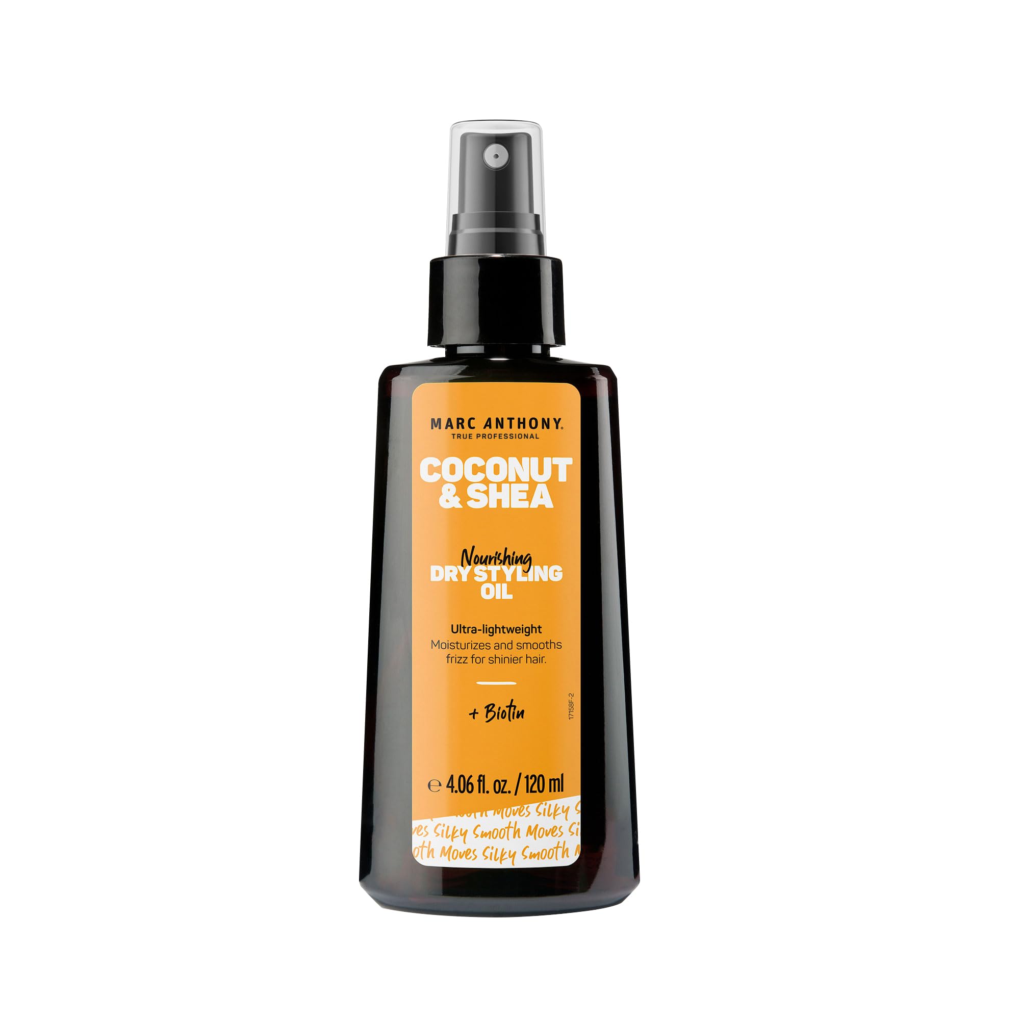 Marc Anthony Coconut Oil Dry Styling Oil for Frizz Control & Shine - 4.05 oz - Lightweight Hair Oil for Dry, Damaged & Curly Hair - Perfect for Daily Styling & Heat Protection