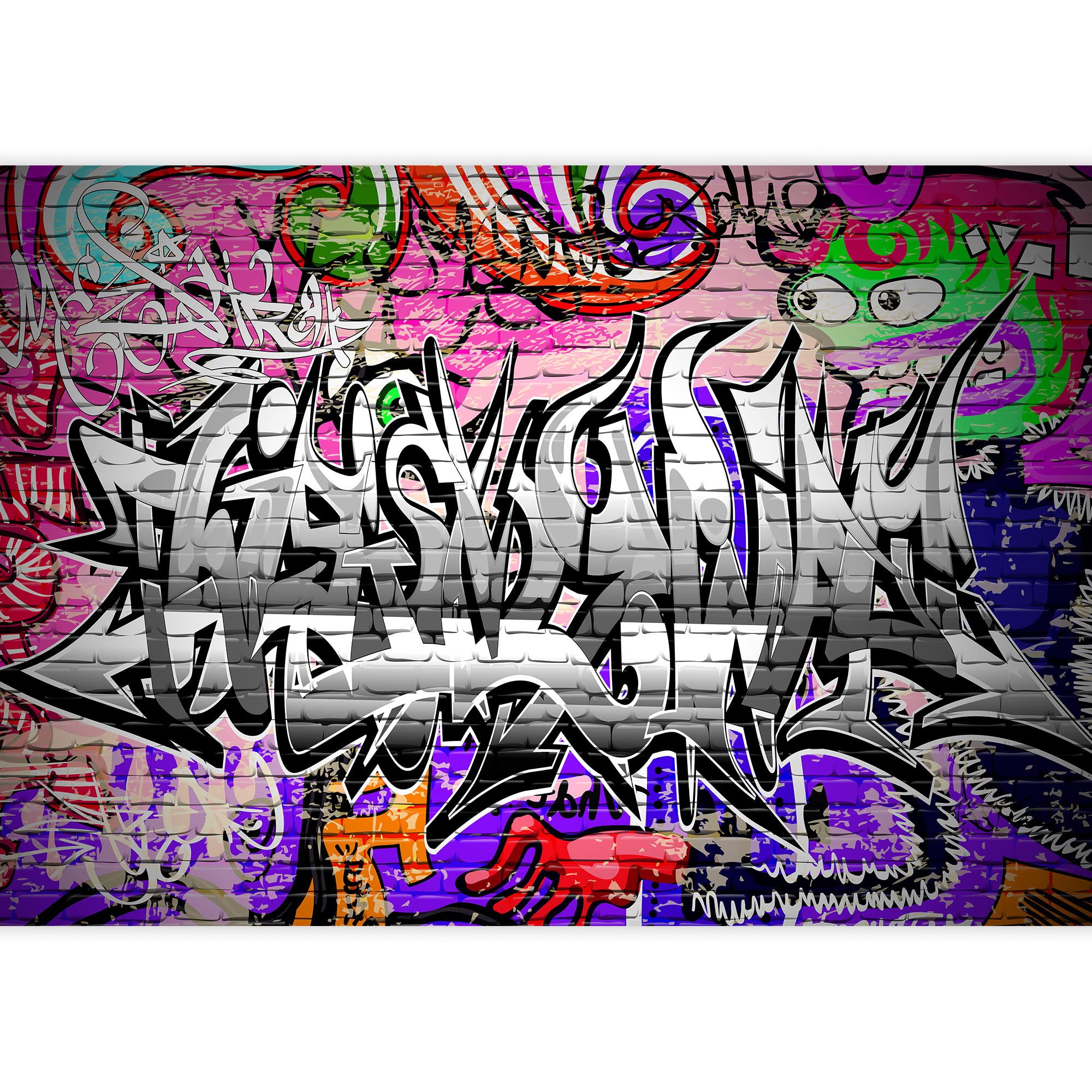 Banksy Street Art Removable Wallpaper - Peel and Stick Wall Mural for Bedroom, Living Room, Office (66x96 inches) - Easy DIY Home Decor & Wall Stickers for Modern Interior Design