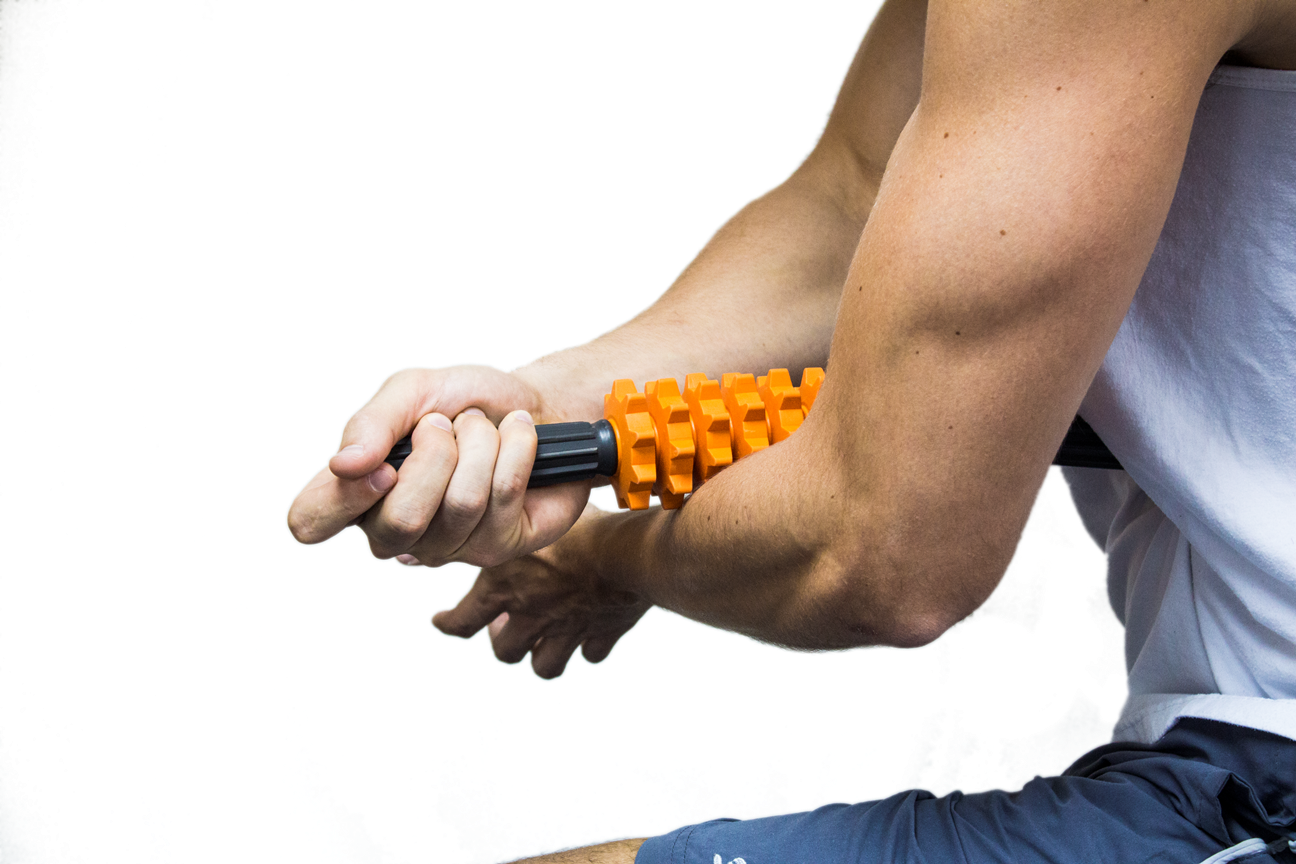 T8 Spiked Roller Massager Stick for Muscle Recovery & Pain Relief - Deep Tissue Massage Tool for Athletes, Gym Workouts & Post-Exercise Therapy
