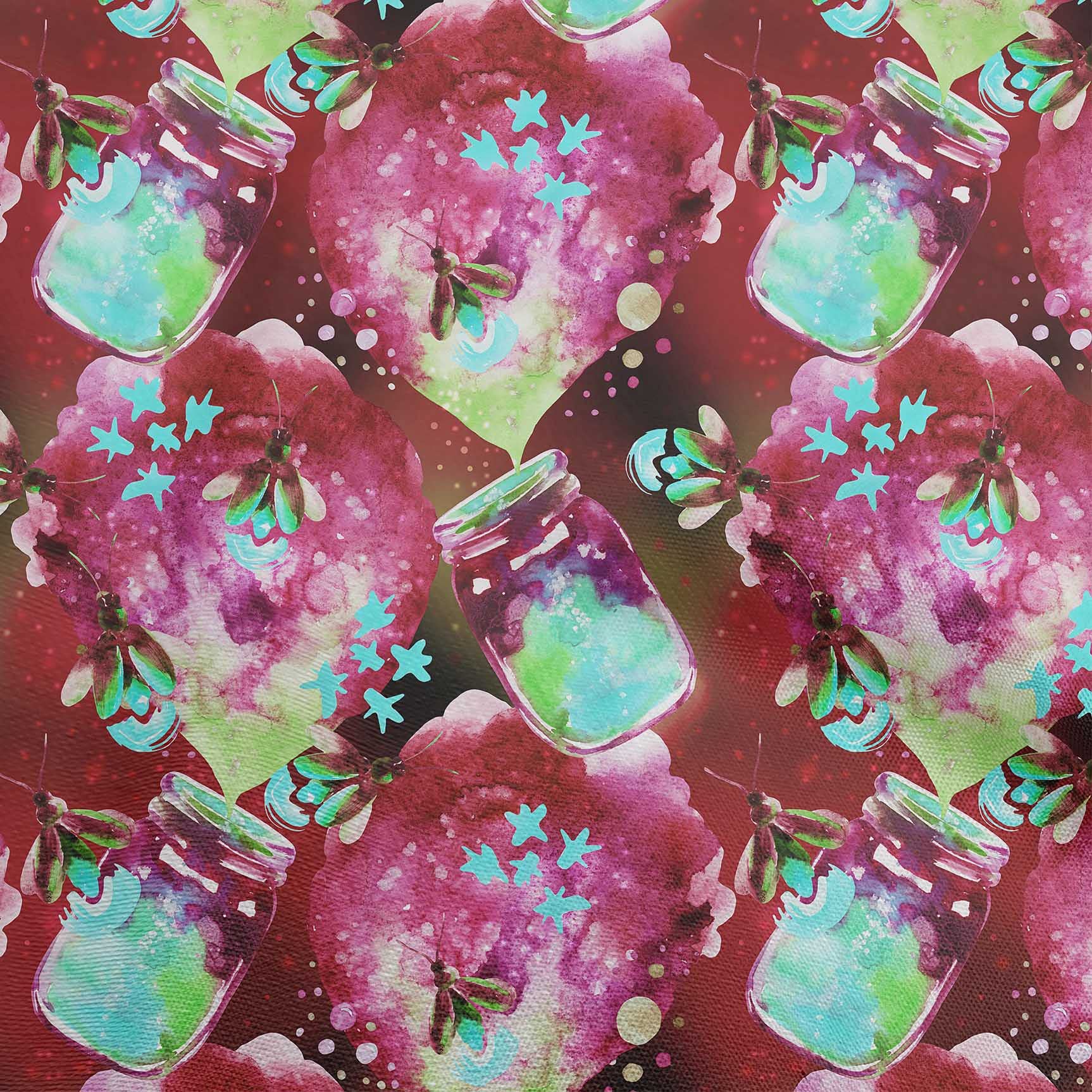 oneOone Cotton Flex Maroon Fabric - 40 Inch Wide Watercolor Print Quilting & Sewing Material by The Yard | Perfect for DIY Crafts, Home Decor, and Quilt Making Projects