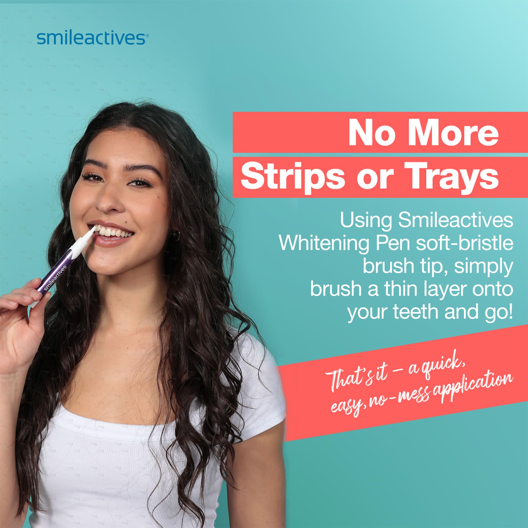 Smileactives Teeth Whitening Pen - Fast Acting Dental Whitener & Stain Remover with Precision Brush Tip | Professional Whitening Gel for Brighter Smile | Travel-Friendly Whitening Pen with Ultramint Flavor (1 Pack) | Perfect for On-the-Go Whitening, Pre-Date Touch Ups & Coffee Stain Removal