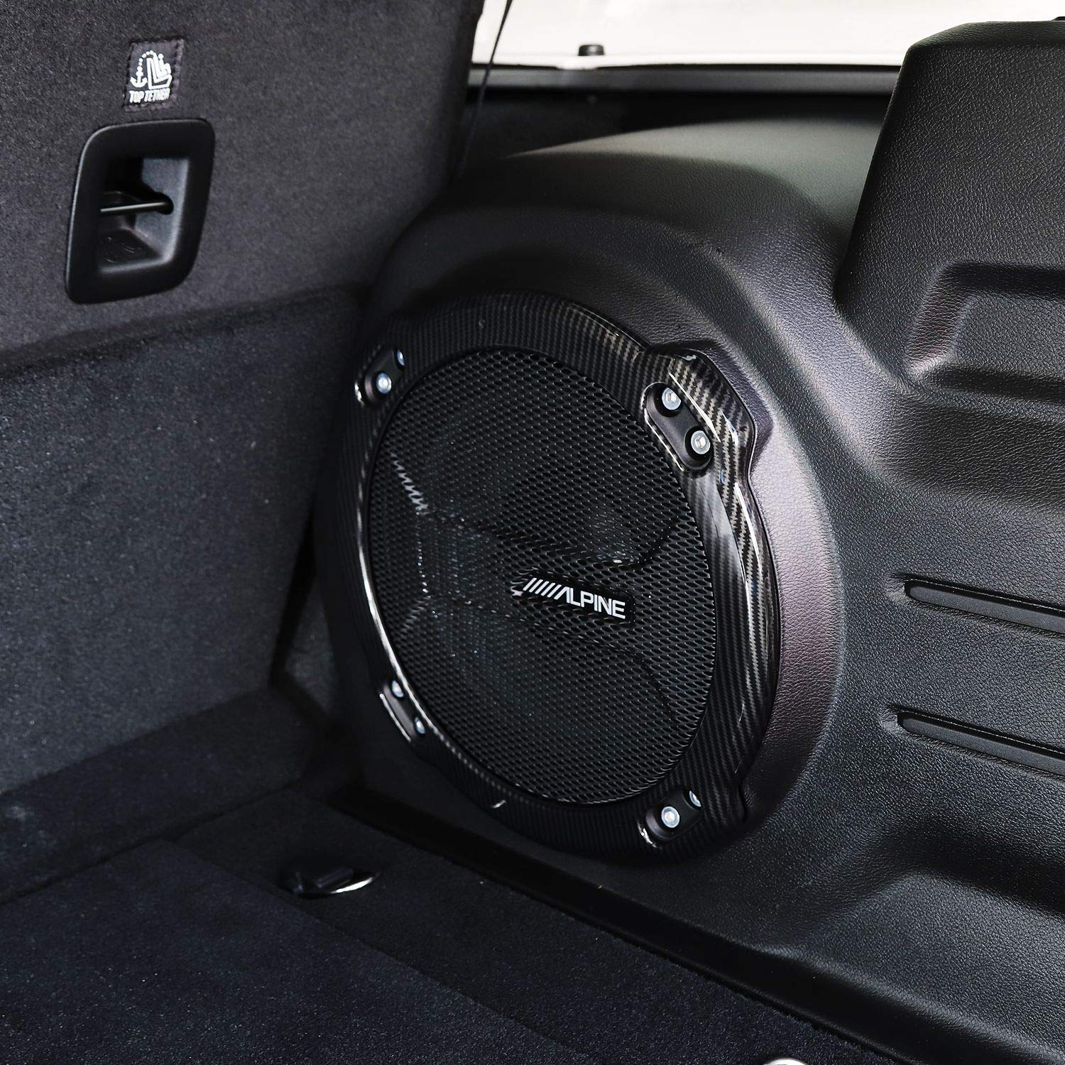 JeCar ABS Trunk Speaker Trim Cover for Jeep Wrangler 2018-2023 JL/JLU Rubicon - Carbon Fiber Interior Accessory | Perfect for Off-Roading & Car Customization