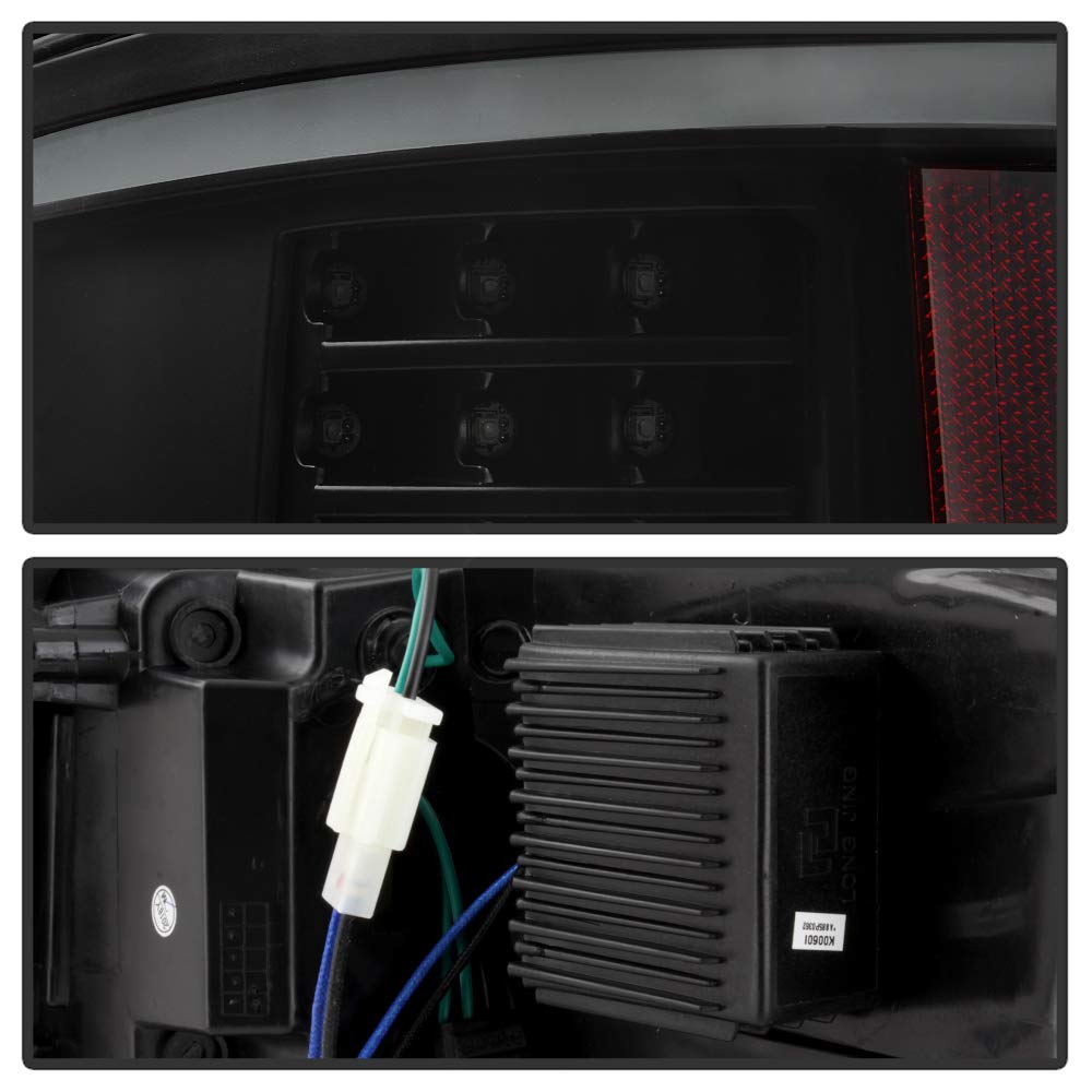 ACANII LED Tail Lights for 2009-2014 Ford F150 - Black Smoke Style Brake Lamps (Driver & Passenger Side) - Upgrade Your Truck's Rear Lighting for Better Visibility and Style