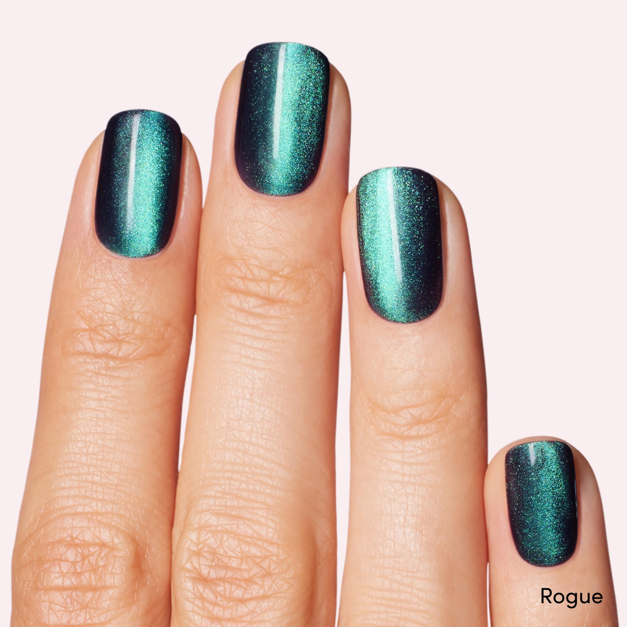 Dashing Diva One Gel Color & Magnetic Duo - Midnight Black & Rogue Magnetic Gel - 3-in-1 Base Coat, Nail Polish & Top Coat - Long Lasting Gel Manicure Kit for Salon Quality Nails at Home