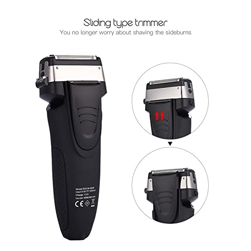 Premium Electric Razor for Men - Rechargeable 3D Floating Blade Beard Trimmer & Shaver with Washable Head - Professional Grooming Kit for Smooth Shaving at Home or Travel