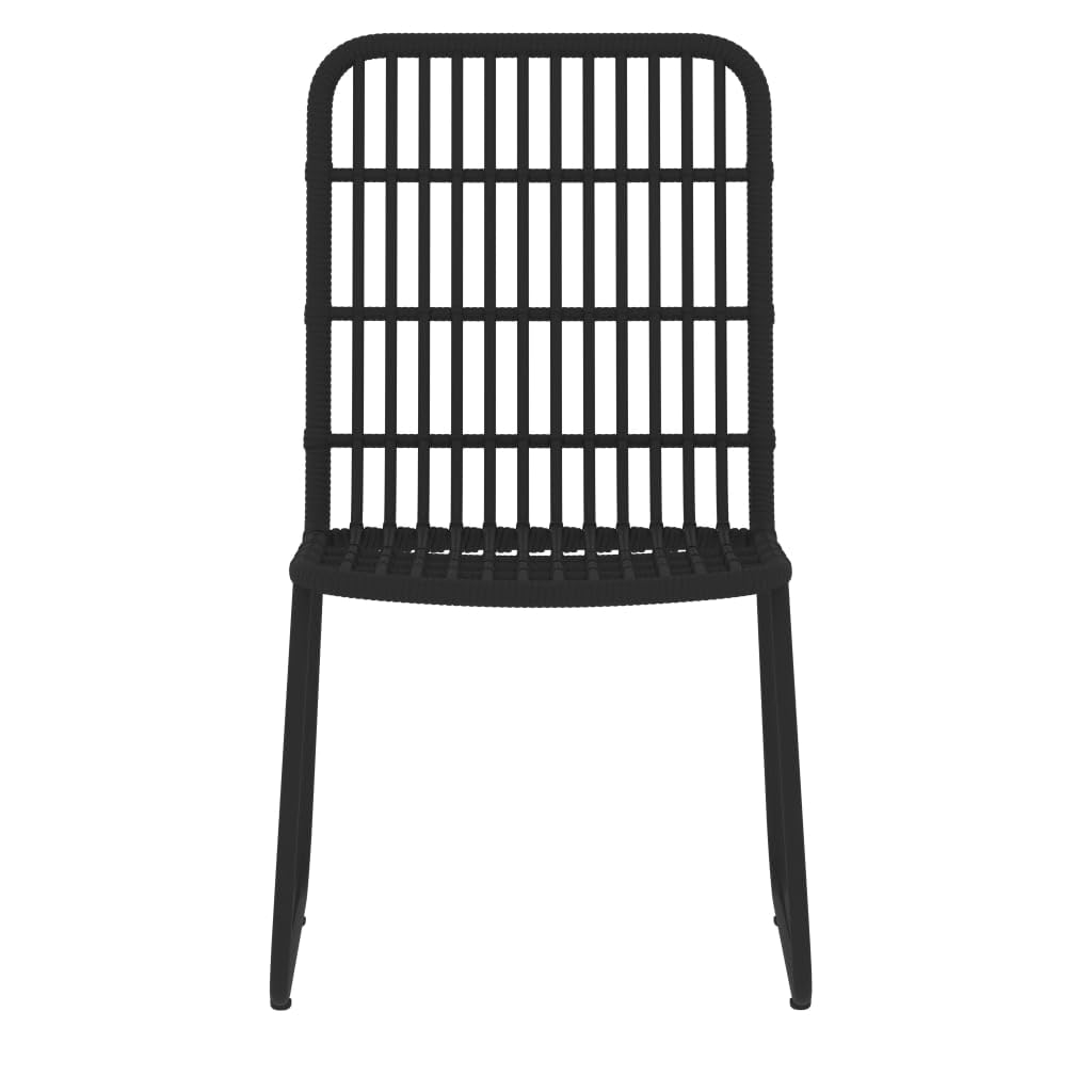 vidaXL 3-Piece Patio Dining Set - Outdoor Garden Table and Chairs for Lawn, Yard, Terrace & Balcony - Black Seating Furniture | Perfect for Backyard BBQs, Poolside Dining & Outdoor Entertaining