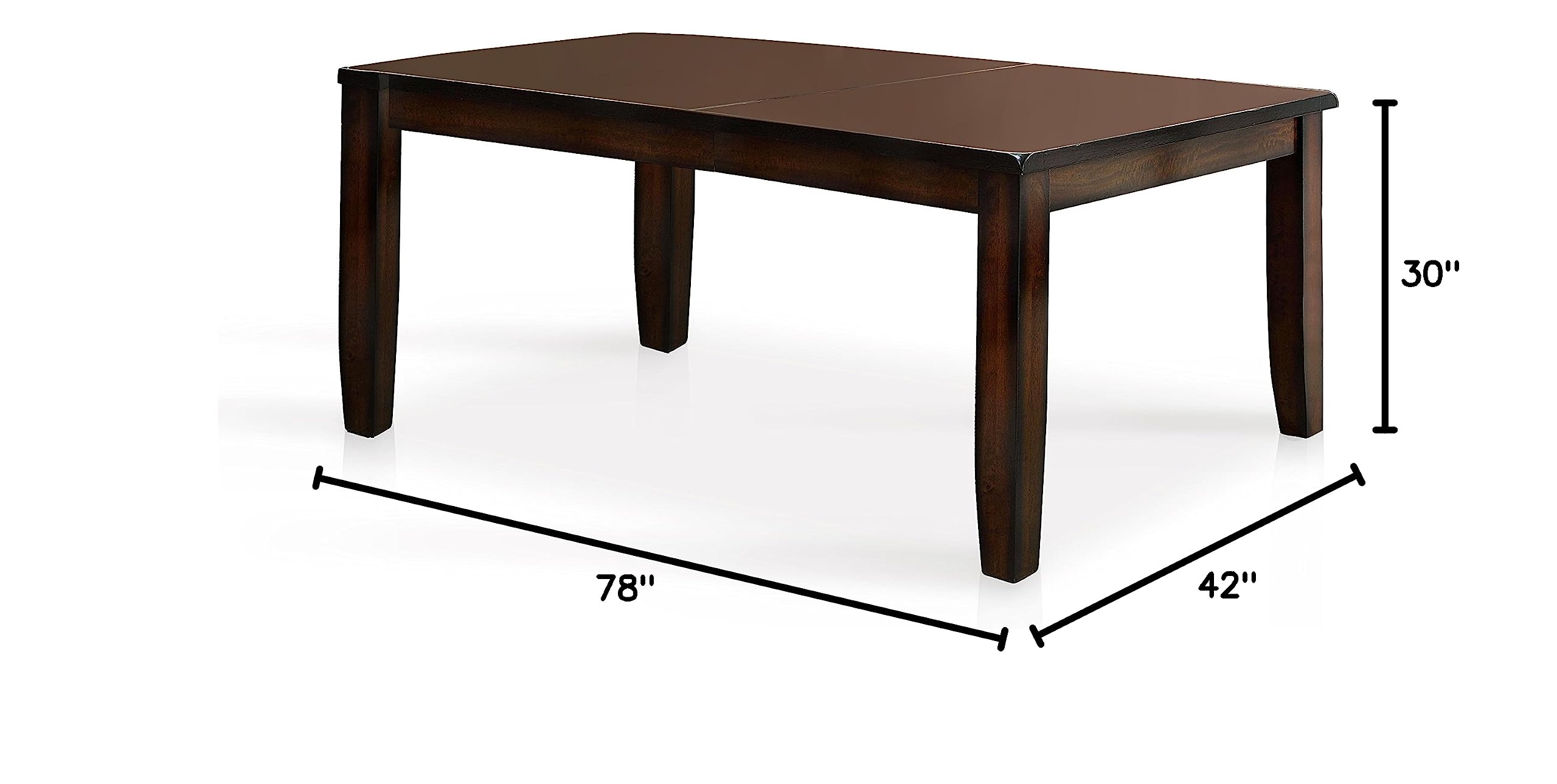 Furniture of America Dallas Transitional Dining Table - Dark Cherry Finish - Elegant Modern Dining Room Furniture for Family Gatherings & Dinner Parties