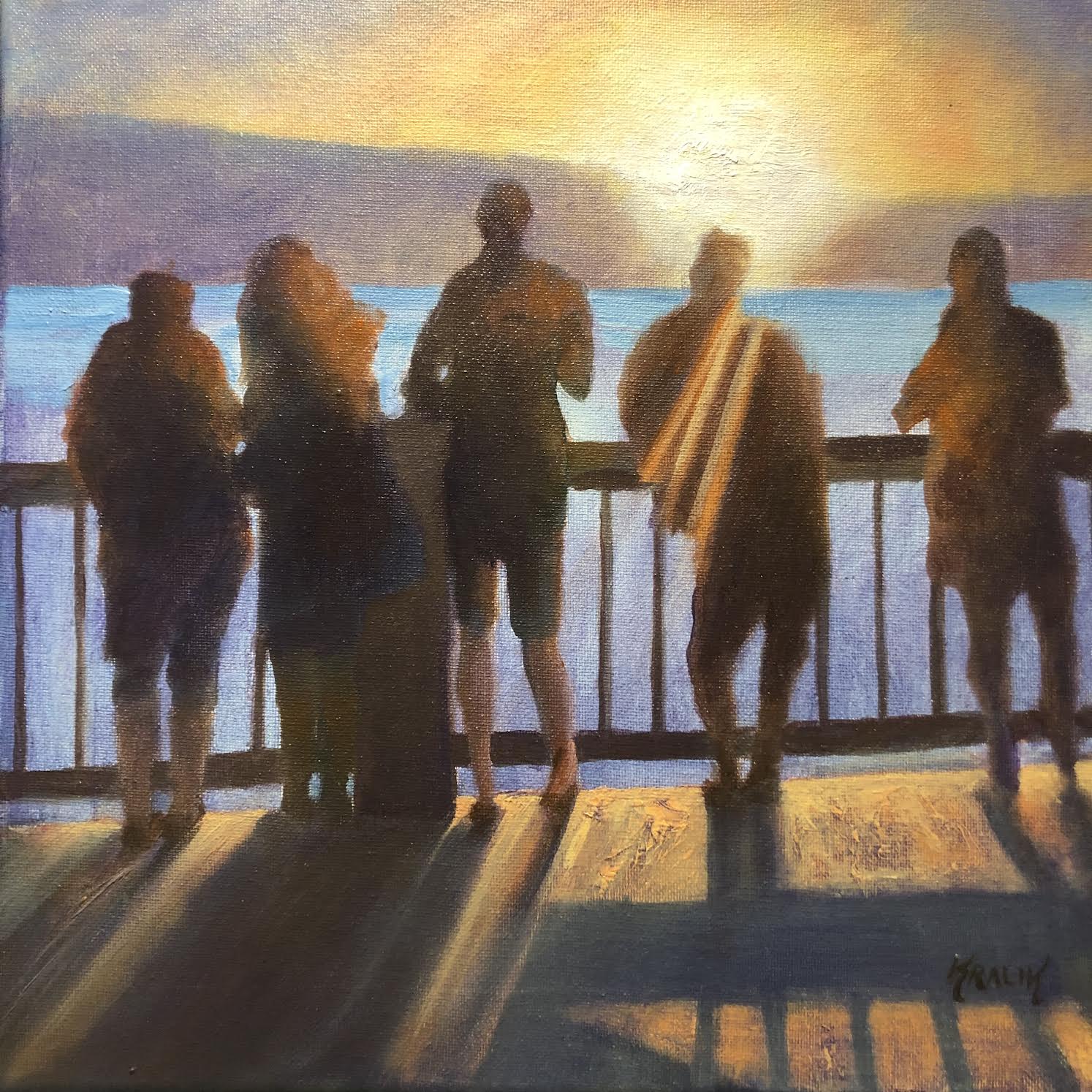 Lahaina Sunset Wall Art Print by Brandon Kralik - Hawaiian Beach Sunset Painting for Home & Office Decor