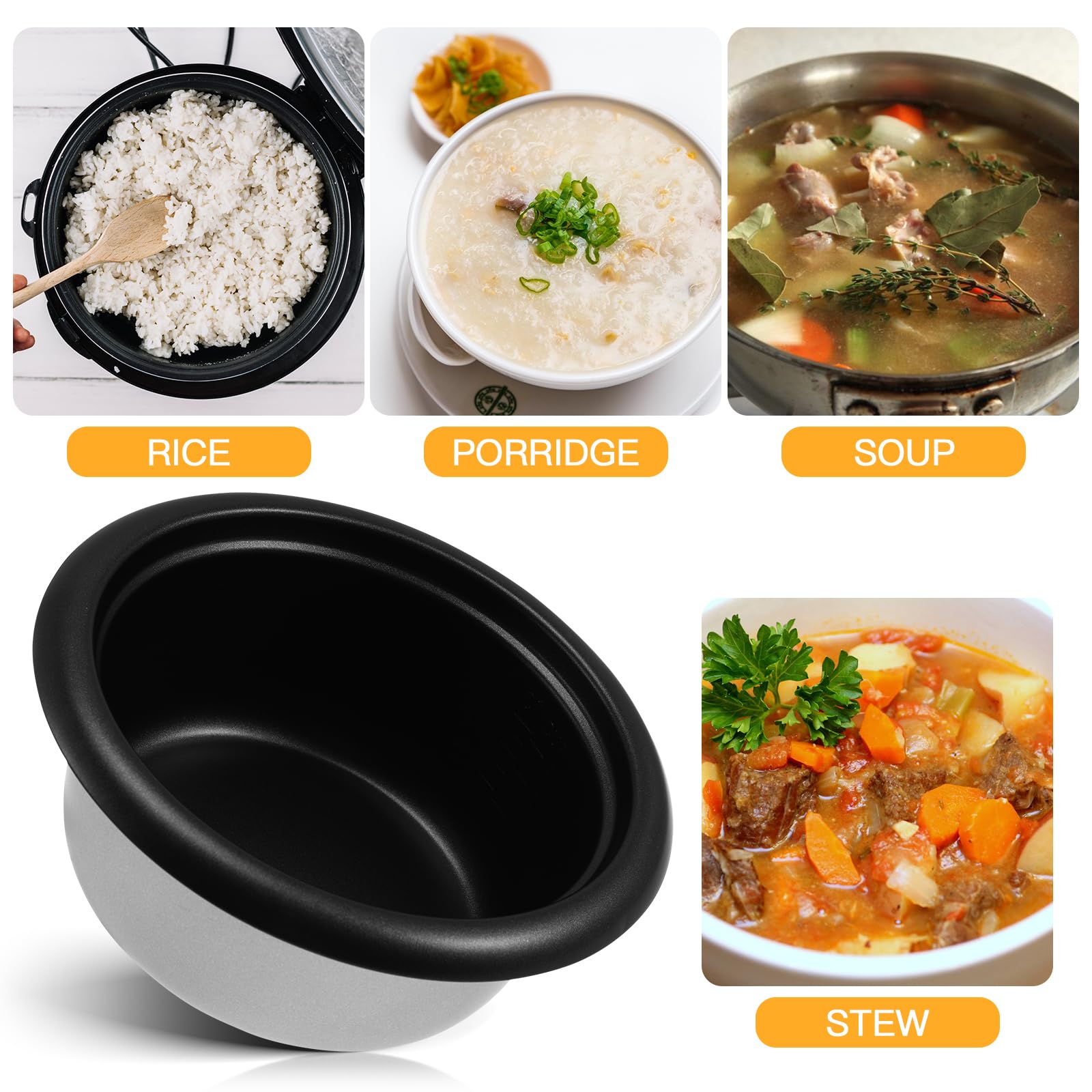 Hemoton 1.5L Aluminum Alloy Inner Cooking Pot - Replacement Rice Cooker Bowl for Traditional & Electric Cookers - Perfect for Home Kitchen, Dorm Cooking & Meal Prep