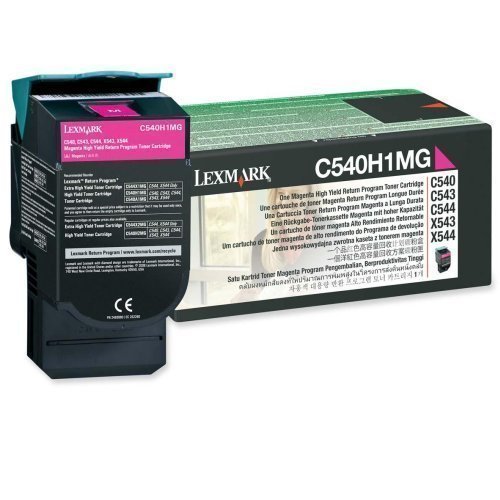 Original Lexmark C540H1MG Magenta Toner Cartridge - Compatible with Lexmark C540, C543, C544, X543, X544, X546, X548, C546 Printers - High Yield (Approx. 2,000 Pages) - Perfect for Office Printing & Home Office Use