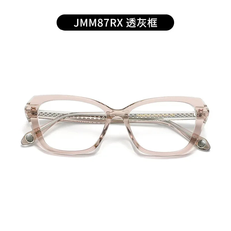 Stylish Aror Unisex Full Rim Square Cat Eye Acetate Eyeglasses Frame 49871 - Perfect for Reading, Fashion Accessory & Everyday Wear