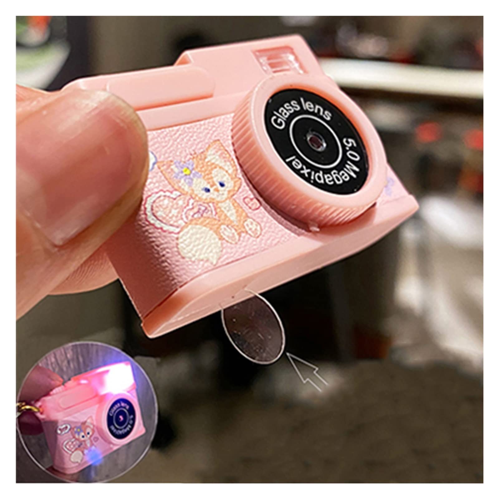 GBCCNM Mini Camera Keychain - HD 1080P Spy Camera, Tiny Wearable Pendant Camera for Covert Recording - Perfect for Home Security, Travel, and Creative Gifts (Blue, Size A)