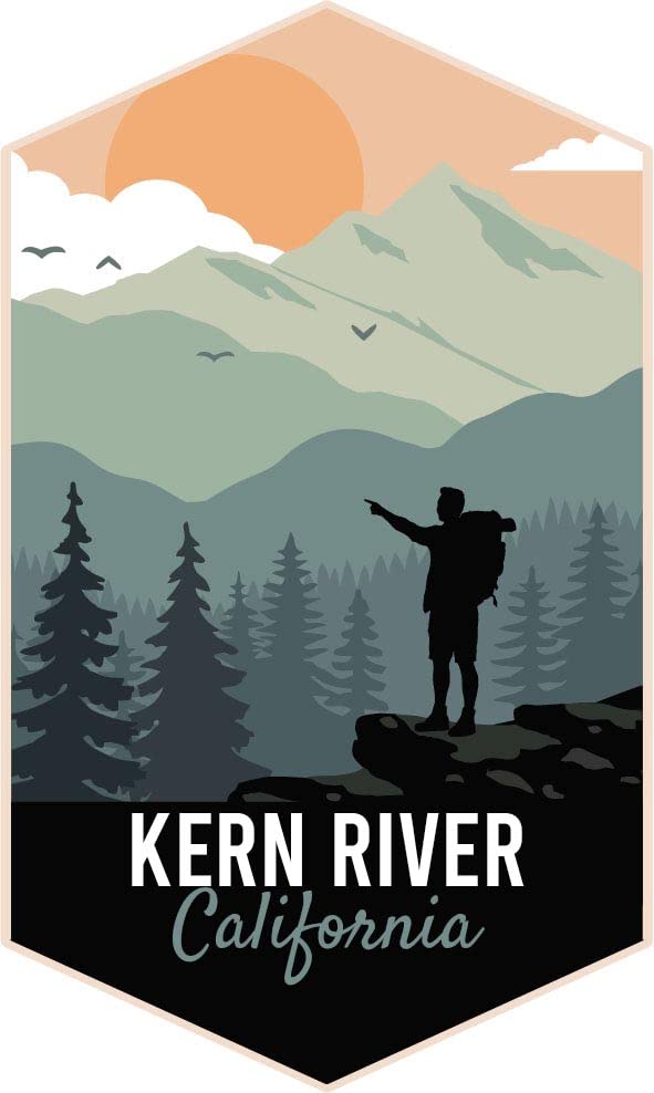 Kern River California 4-Inch Fridge Magnet - Scenic Outdoor Hiking Souvenir - Perfect for Refrigerators, Lockers & Travel Memories