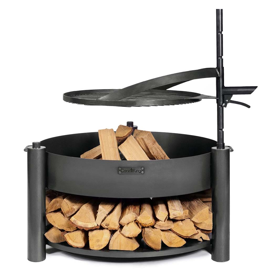Good Directions Cook King Montana X 31 Inch Fire Pit - Outdoor Fireplace for Backyard, Patio, and Camping - Heavy Duty Steel Fire Bowl with Decorative Cutouts