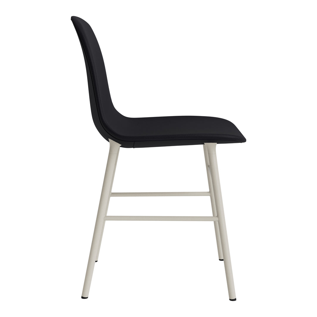 Modern Form Chair with Sturdy Metal Legs & Soft Upholstery - Perfect for Home Office, Living Room & Dining Room Decor