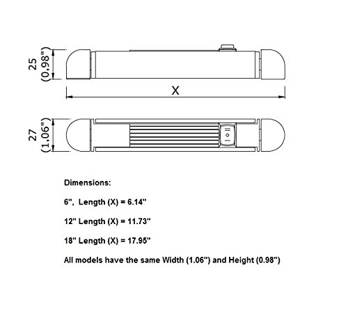 12V DC LED Bar Light - 6