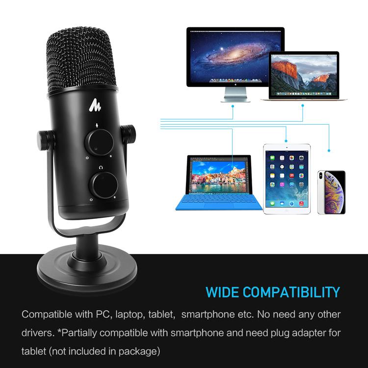 Maono AU-903 USB/XLR Dynamic Microphone for Podcasting, Streaming & Recording - Professional Studio Quality Mic for YouTube, Gaming & Voiceovers