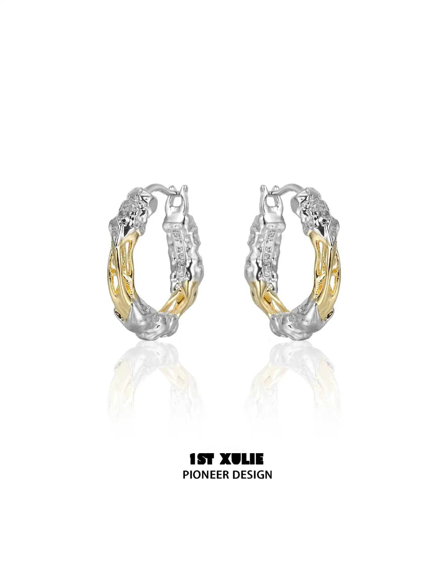 18K Gold Plated Lucifer Gravitational Entanglement Earrings for Women - Elegant Dangle Drop Earrings for Party, Wedding & Evening Wear