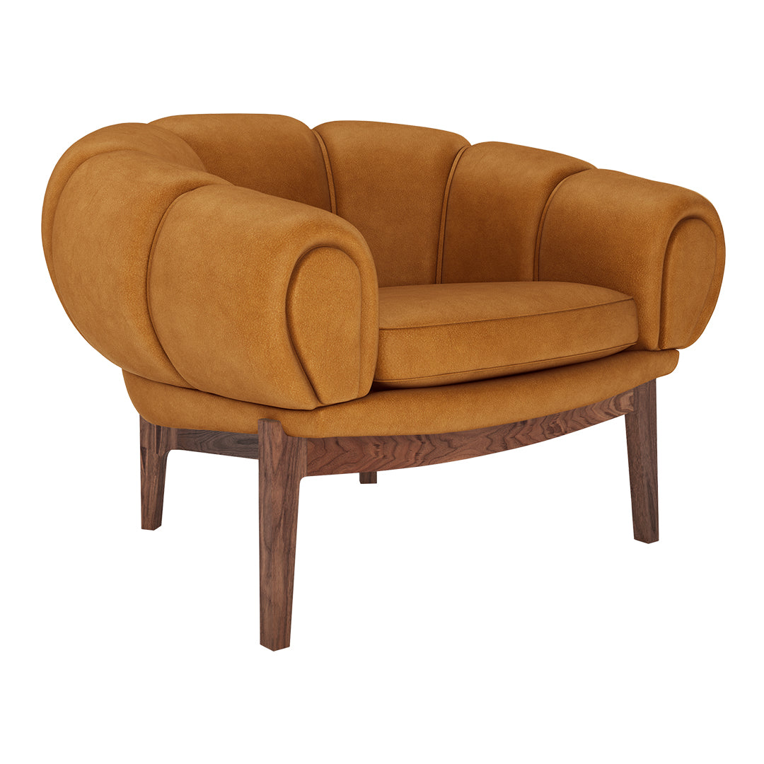 Modern Croissant Lounge Chair - Comfortable Crescent-Shaped Accent Chair for Living Room, Bedroom, or Office - Perfect for Relaxing, Reading, and Napping