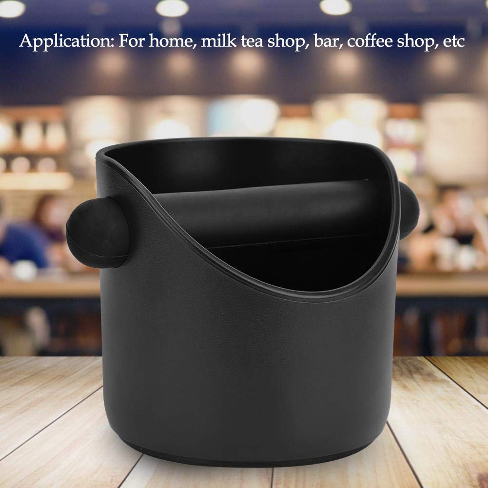 Premium Anti-Slip Coffee Knock Box - Durable Grounds Bucket with Rubber Base for Espresso Barista Accessories - Perfect for Home & Commercial Coffee Stations, Cafes and Barista Training
