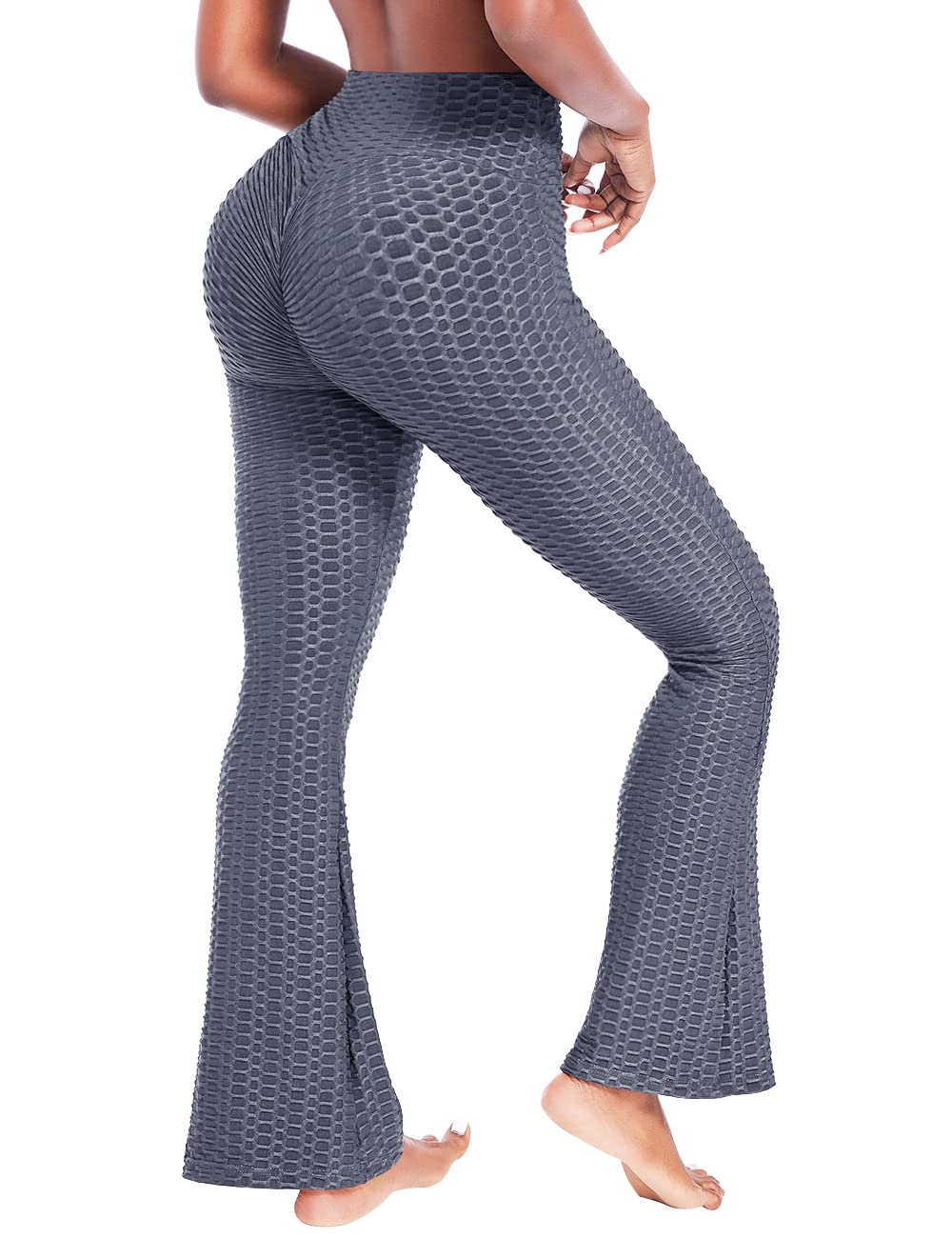 AGROSTE Women's High Waisted Bootcut Yoga Pants with Pockets - Butt Lifting Flare Leggings for Workout, Running & TikTok Fashion | Comfortable Stretchy Bootleg Pants for Gym, Lounge & Everyday Wear