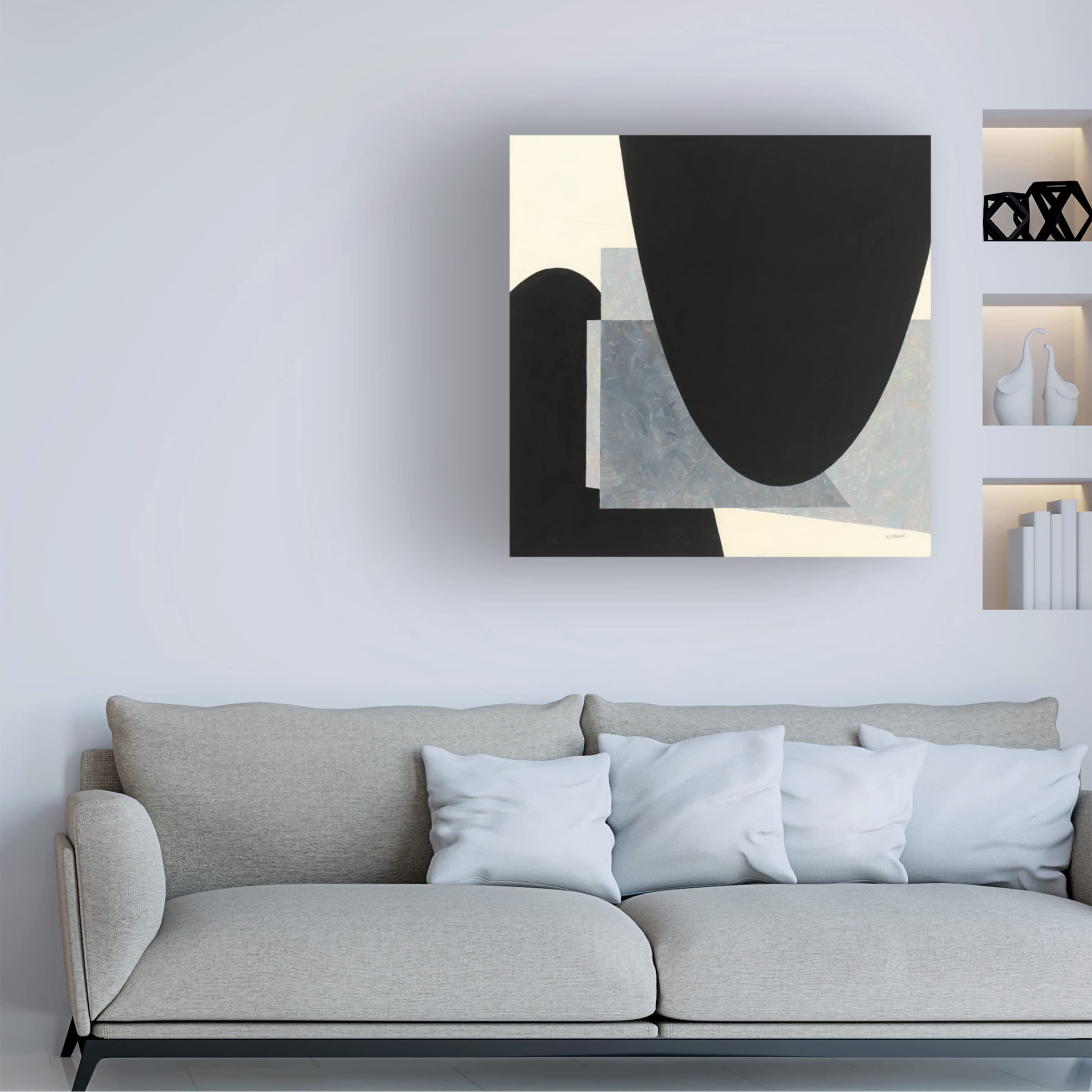 Trademark Fine Art 'Blackbird' Canvas Wall Art by Mike Schick - Modern Home Decor for Living Room, Bedroom & Office