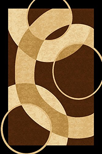 Hand Carved 3D Effect Modern Abstract 5x7 Luxury Area Rug - Premium Colorful Contemporary Carpet for Bedroom, Living Room & Dining Room (1052 Beige Brown Cream) - Perfect for Home Decor, Office Spaces & High-End Interior Design
