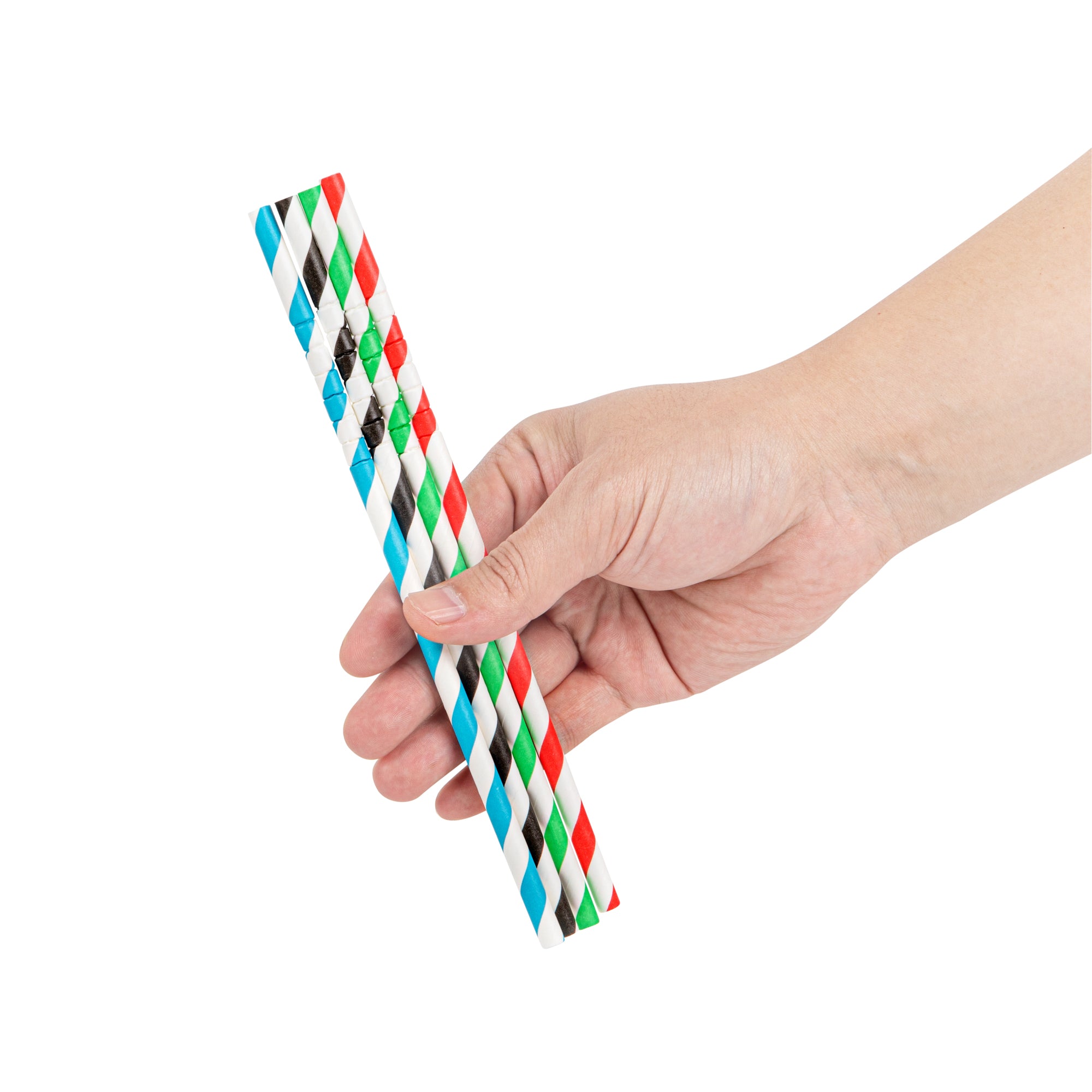 Basic Nature Assorted Paper Bendable Straws – Unwrapped, Biodegradable, 6mm x 7 3/4 Inch, 100 Count Box | Eco-Friendly Drinking Straws for Parties, Restaurants & Home Use