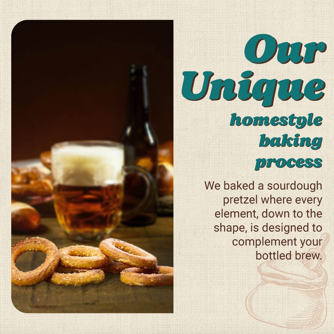 Craft Beer Sourdough Pretzel Rings - Vegan, Non-GMO, OU Kosher Certified Snacks | Homestyle Baked Pretzels with No Artificial Flavors | 11oz Bag (Pack of 12) | Perfect for Parties, Game Nights & Office Snacking